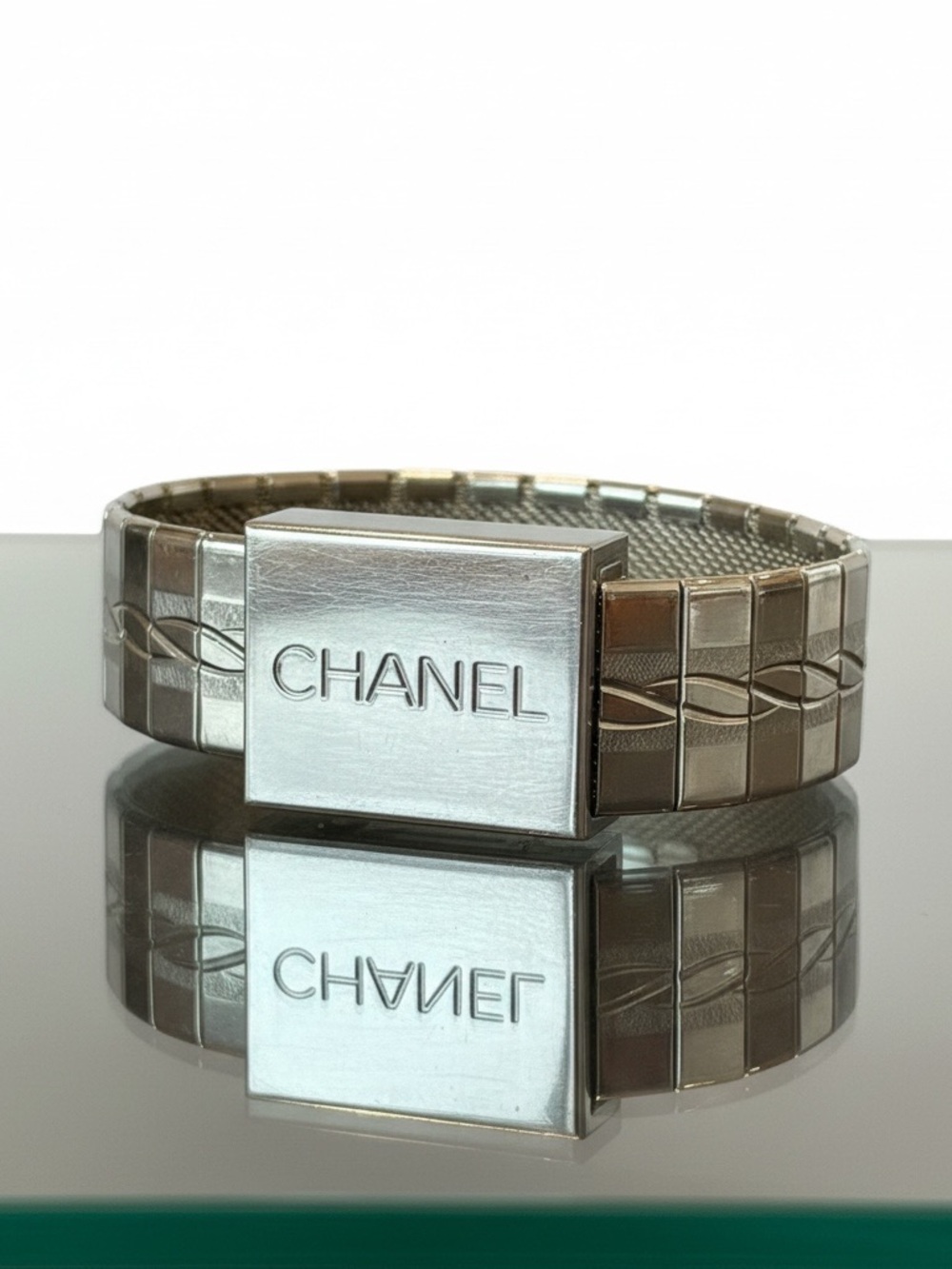 CHANEL Vintage Silver-Tone Bracelet
